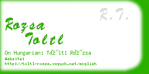 rozsa toltl business card